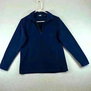 Lands End Top Blue Women’s Size Medium Fleece Pullover
